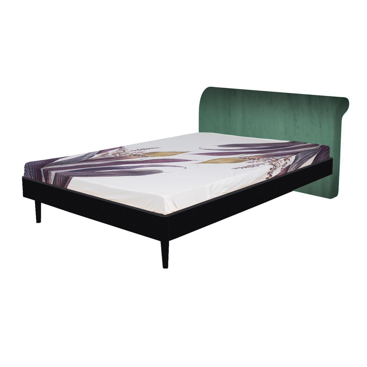 Pompeii  Ebony Queen Bed