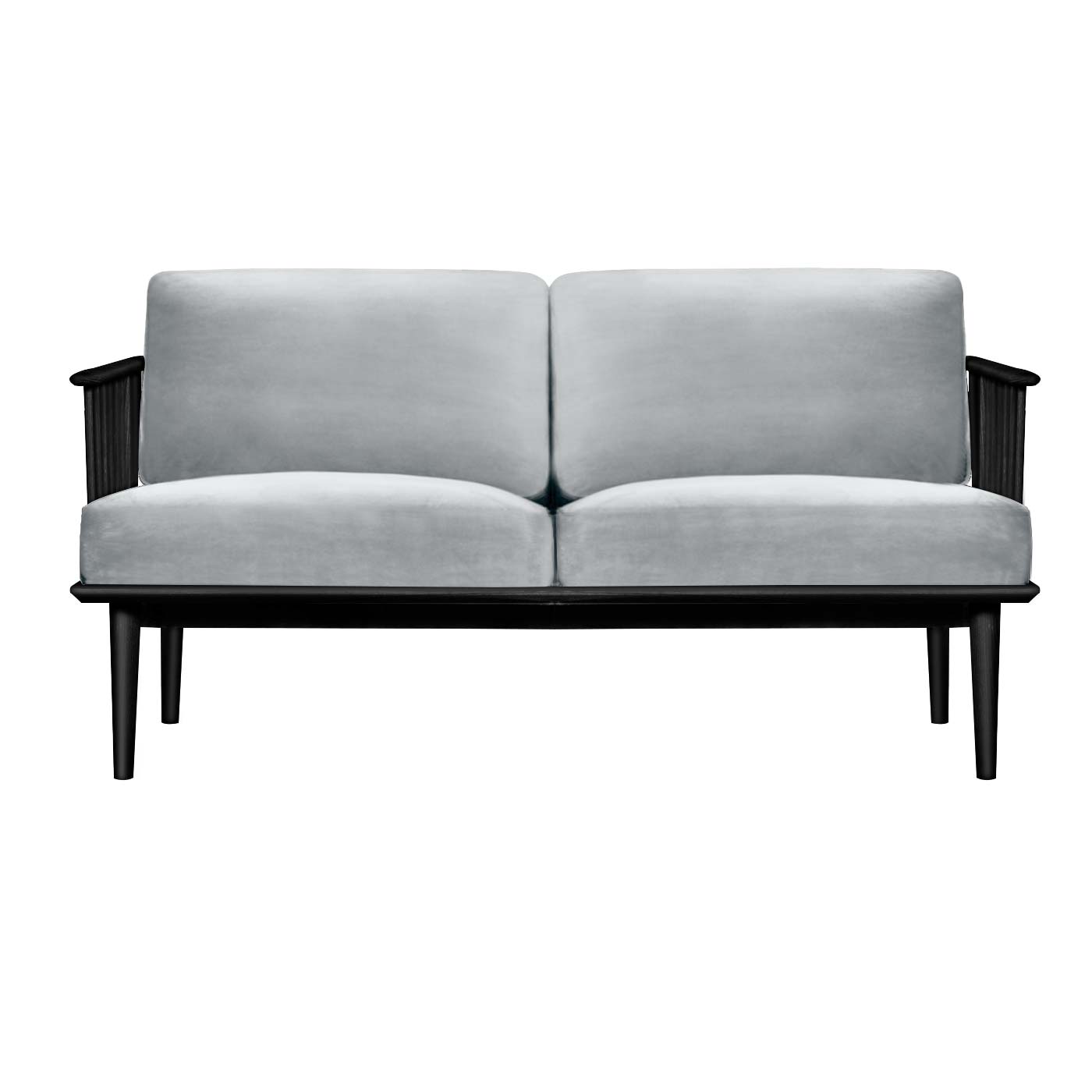 Jorasanko Silver Black Double Sofa
