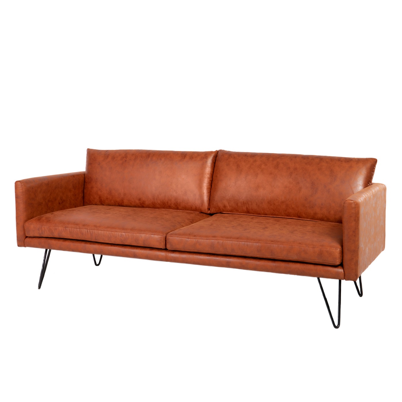 Noblitt Faux Leather Double Sofa