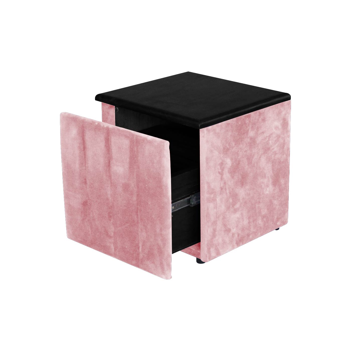 Melrose Pink Black Bedside Table