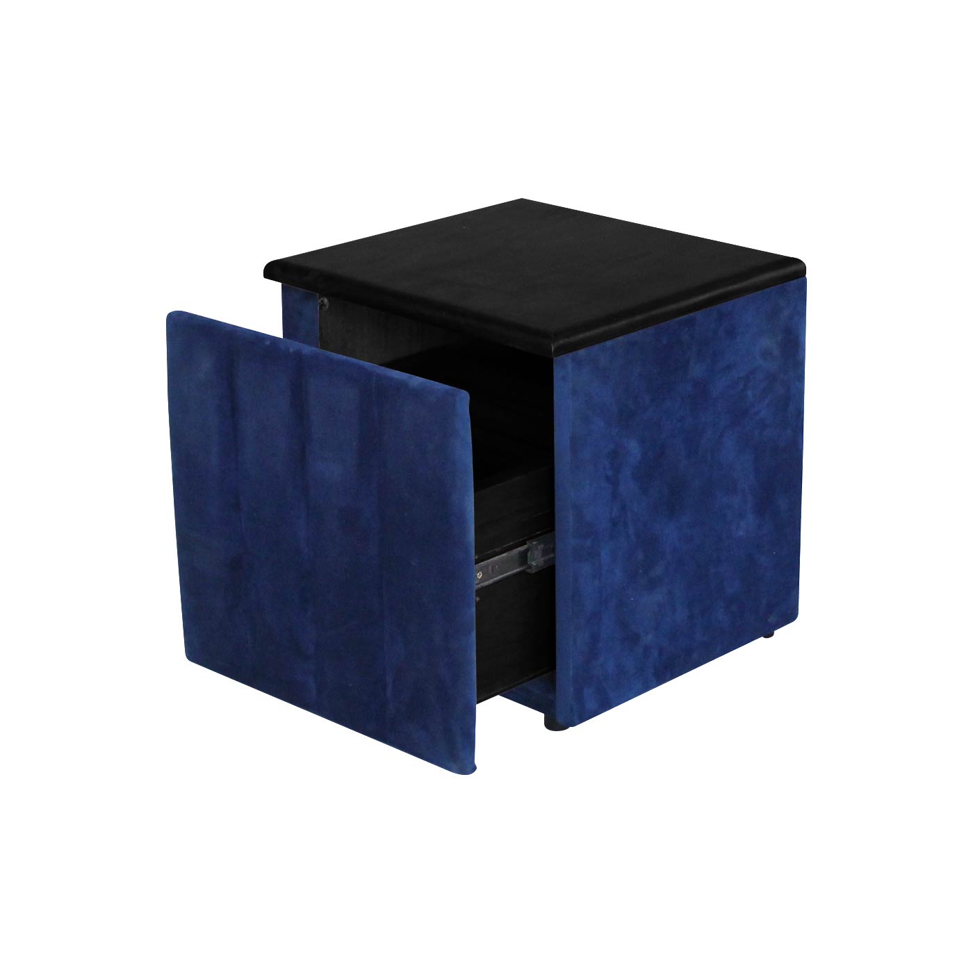 Melrose Dark Blue Black Bedside Table