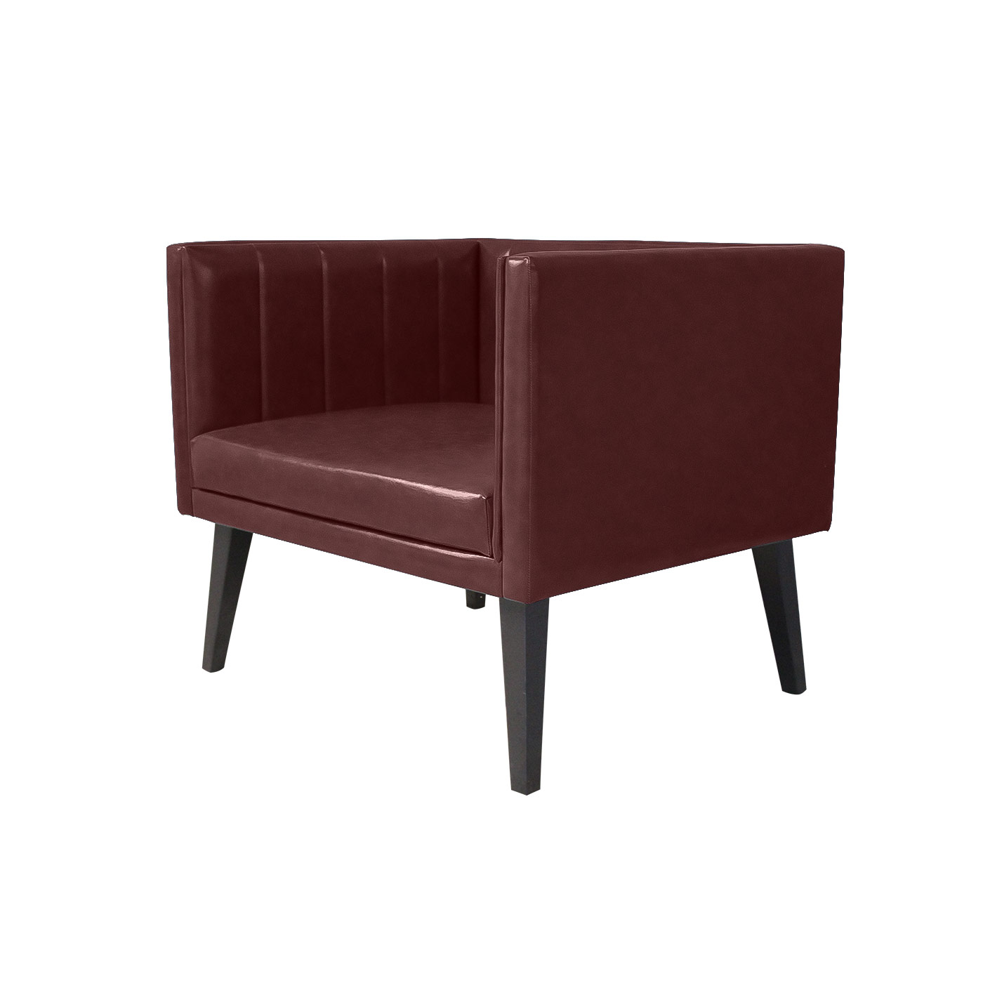 Melrose Faux Leather Ebony Single Sofa
