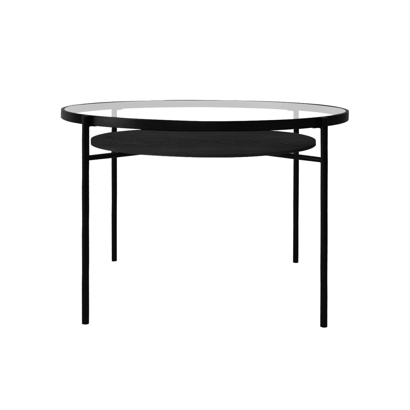 Sheffield Black Glass Round Conference Table