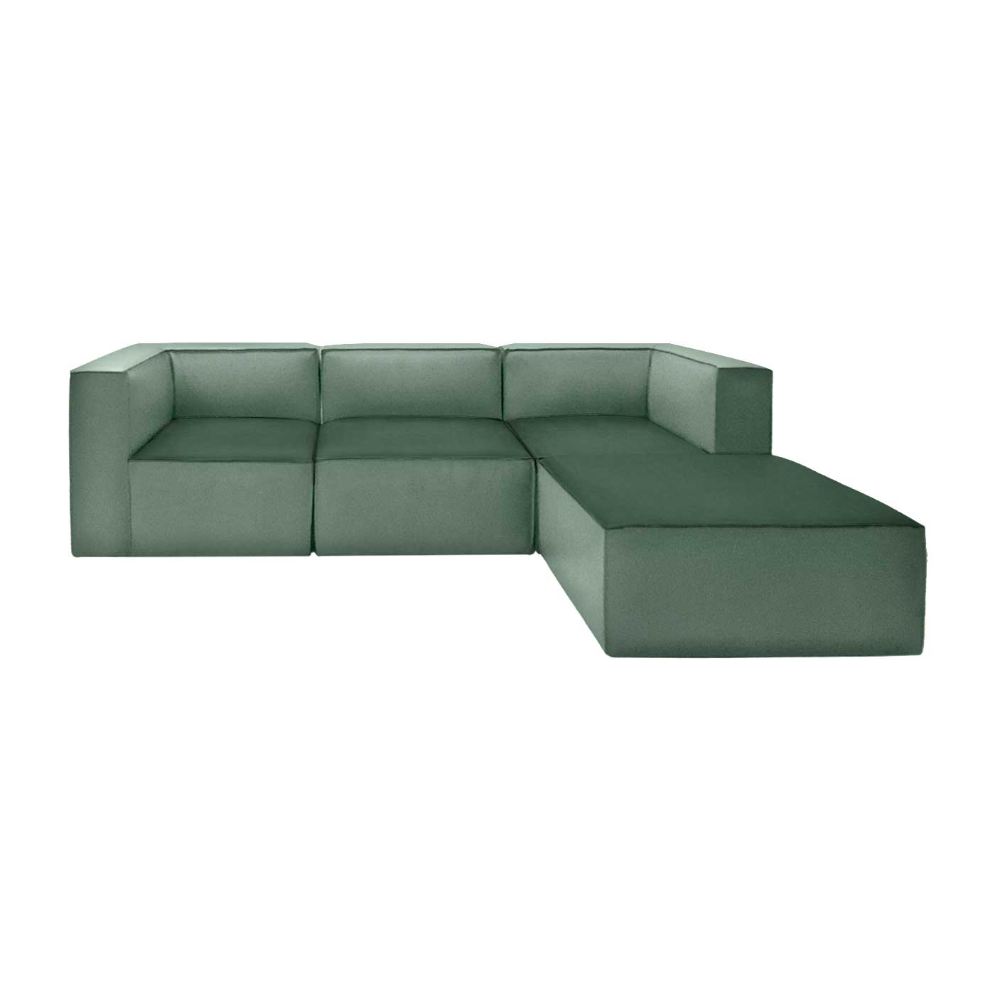 Malmo Dark Green Sofa & Chaise