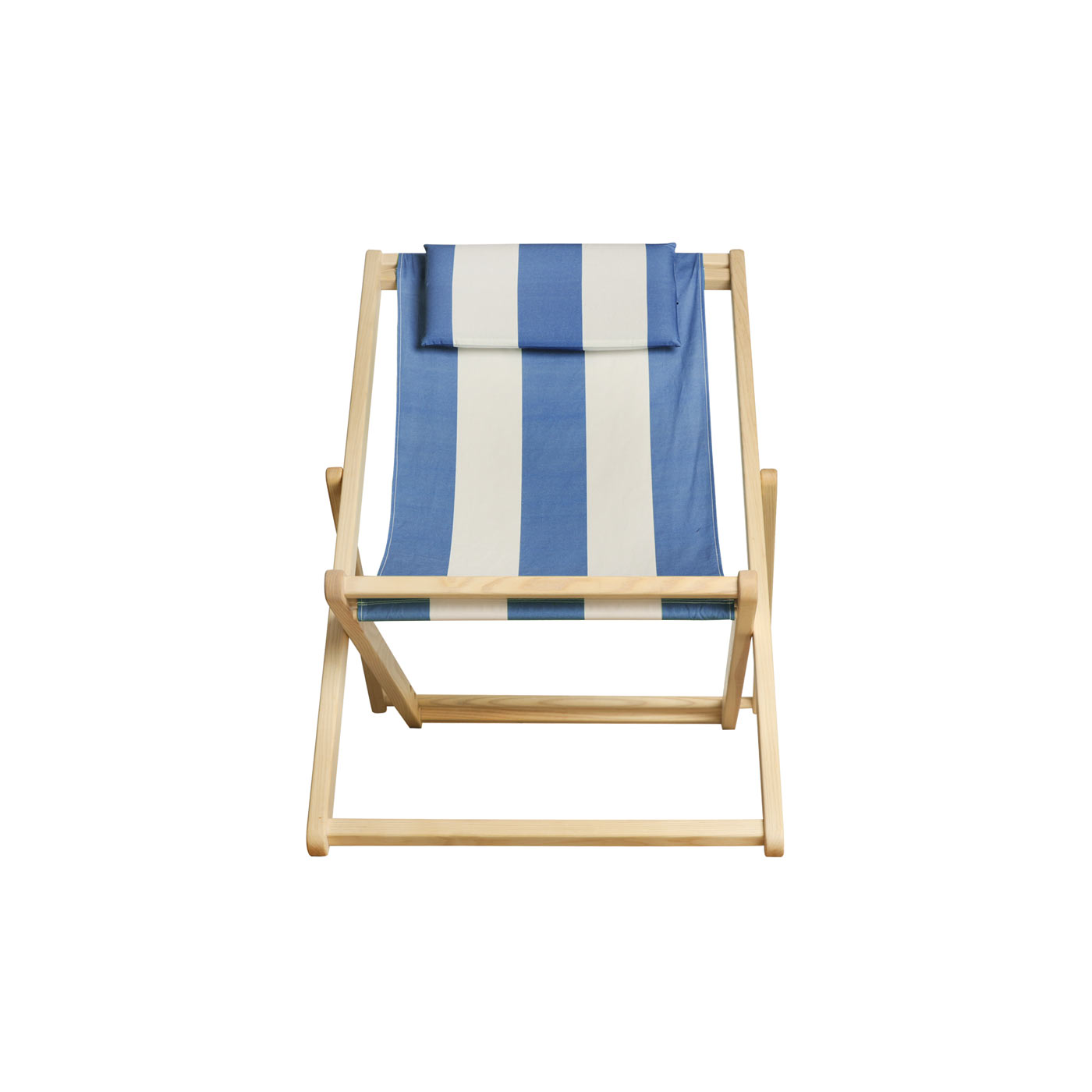 Palermo Blue & White Striped Light Lounge Chair