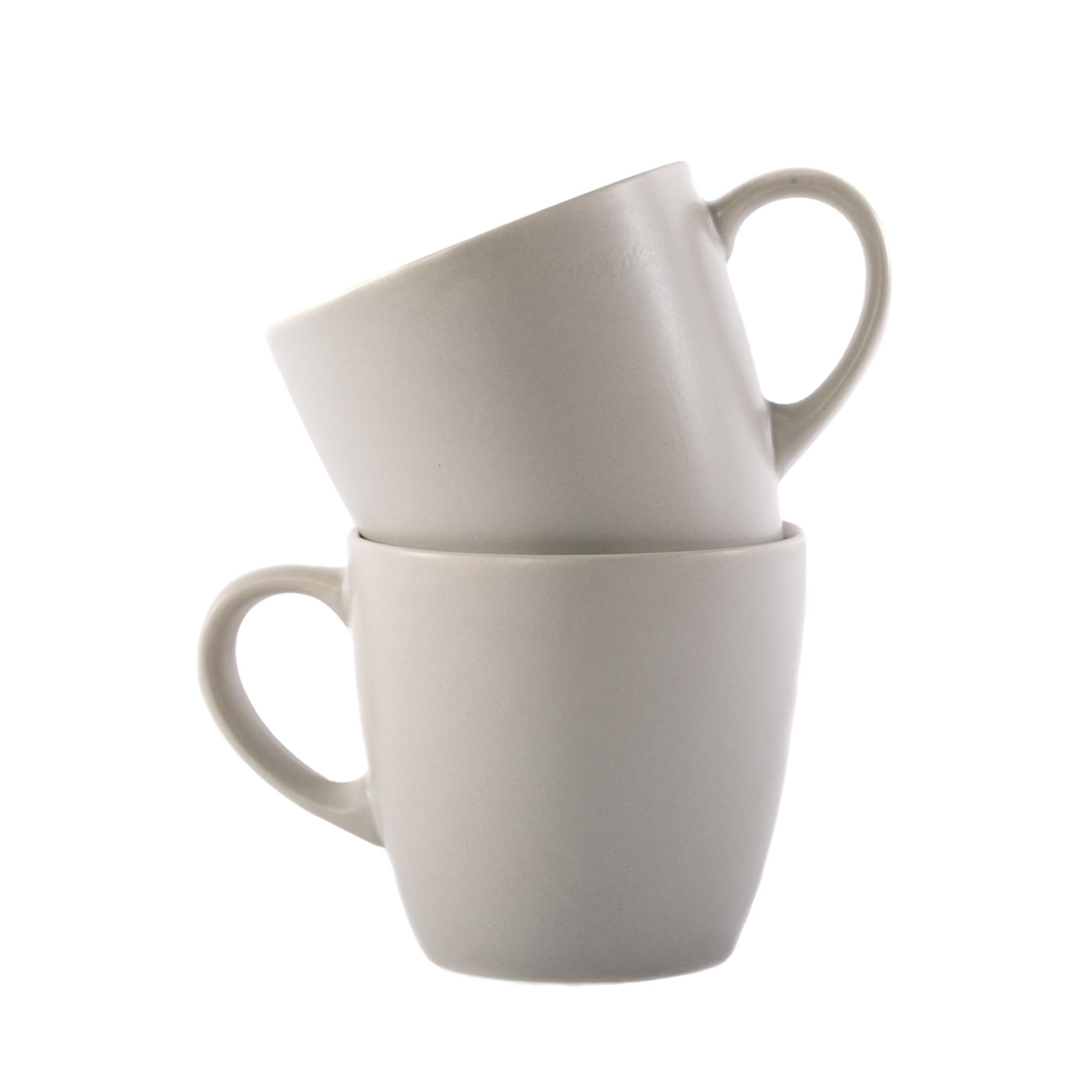 Grey Ceramic Mug, Set of Two