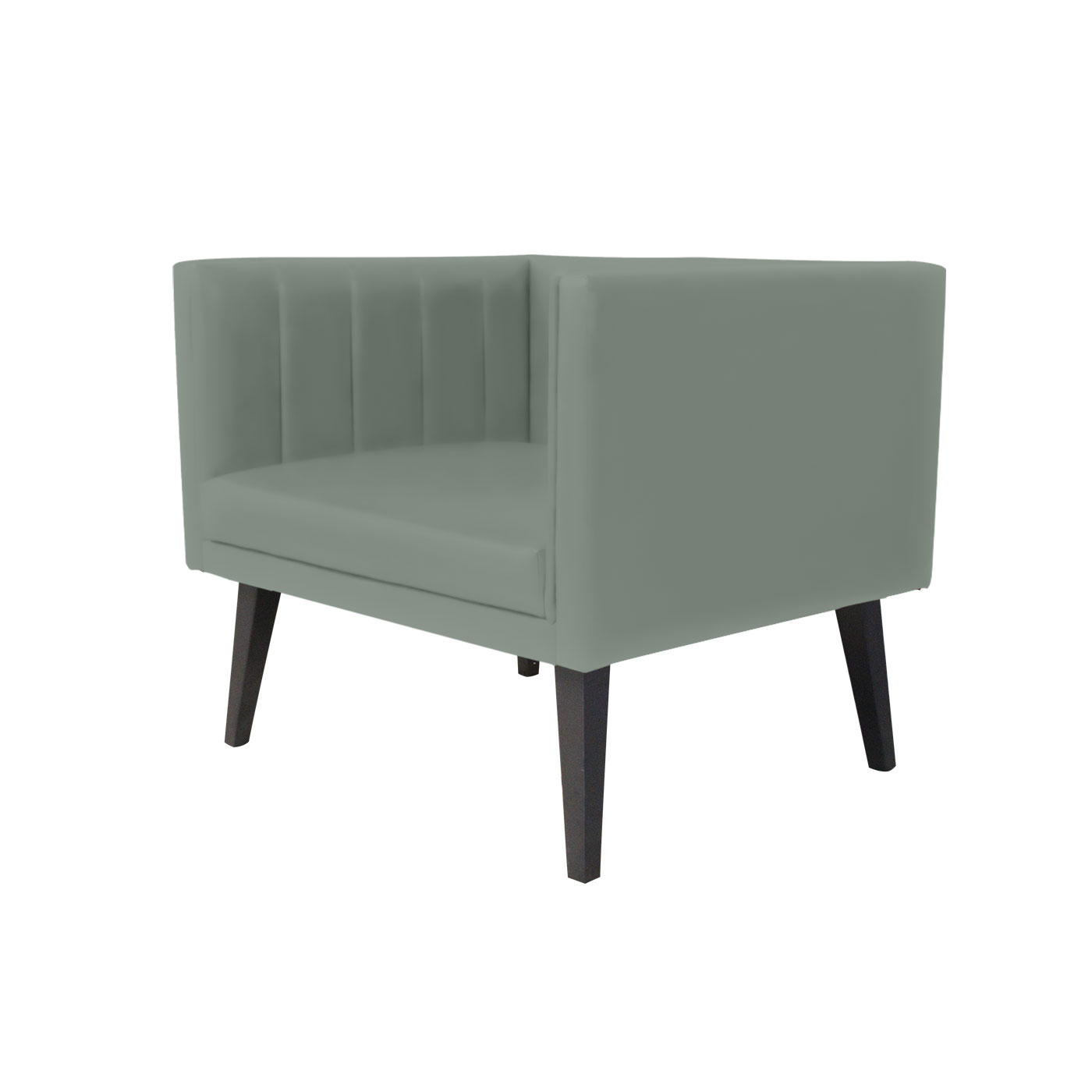 Melrose Pale Green Black Single Sofa
