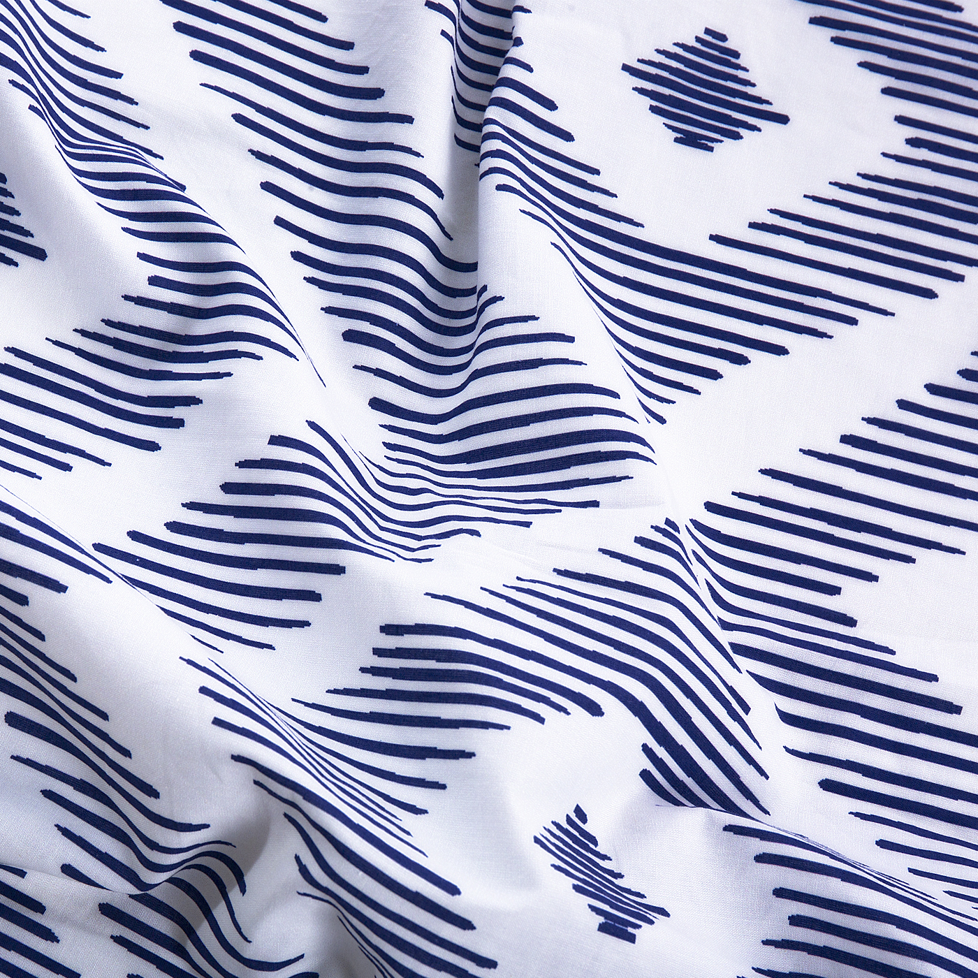 Geometric Patterned Blue Bed Sheet