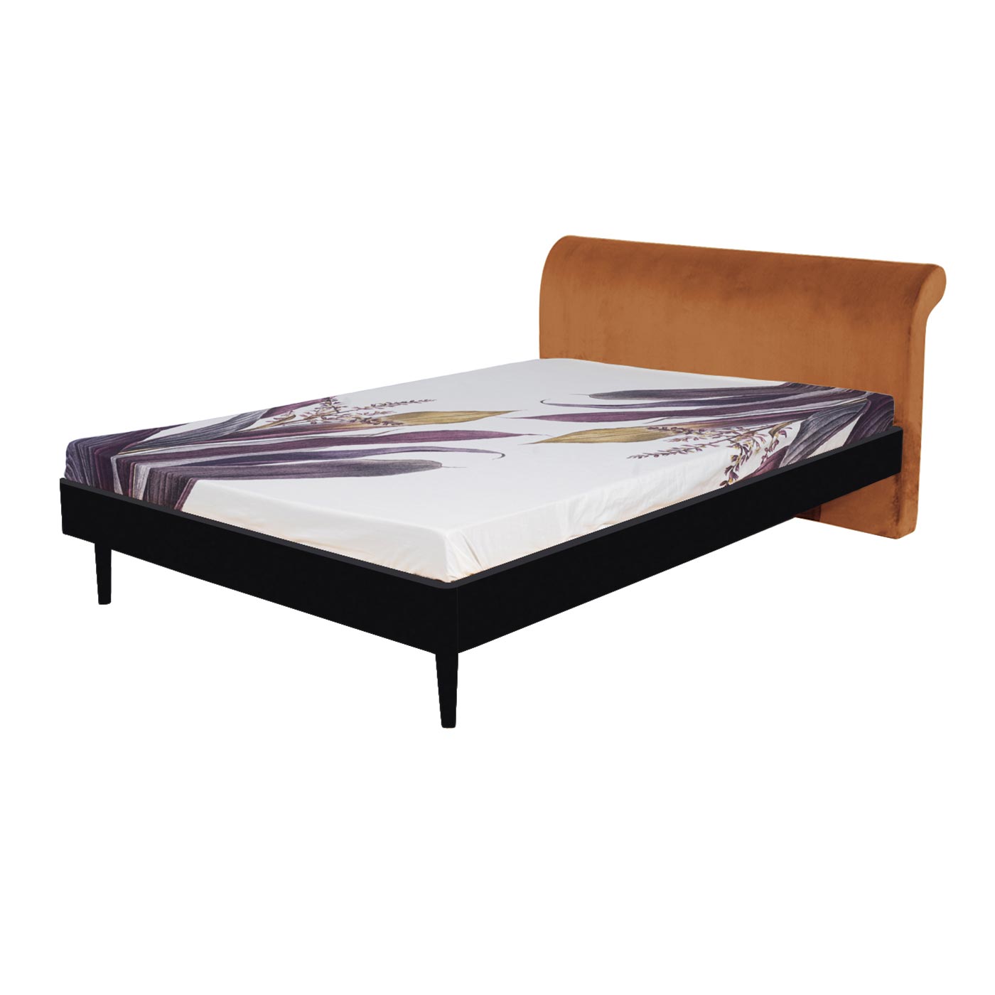 Pompeii  Ebony Queen Bed