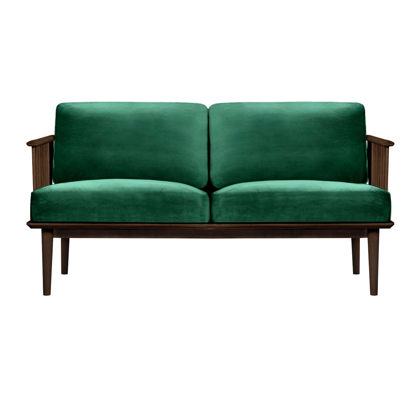 Jorasanko Green Dark Double Sofa