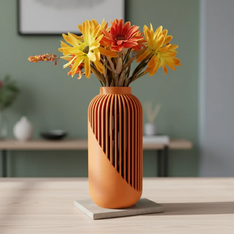 Yao Classic Bloom Orange Vase