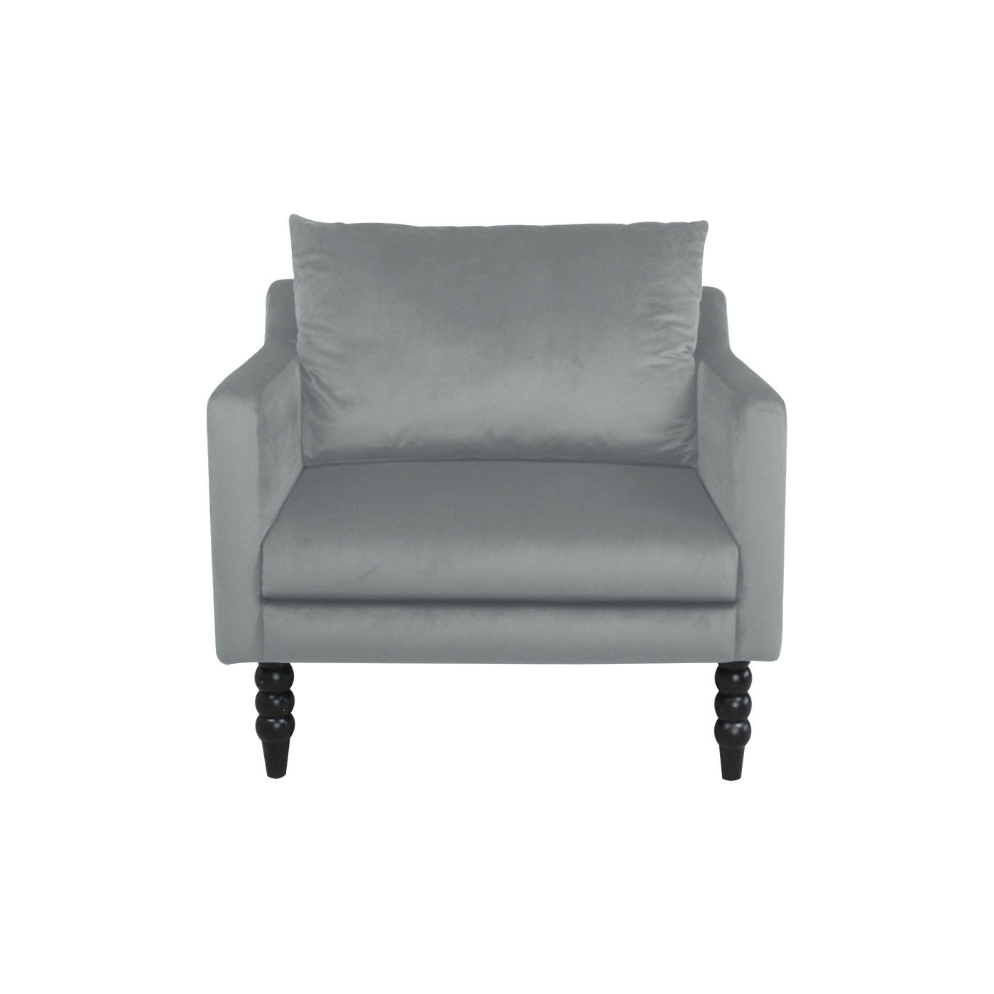Knole Silver Black Single Sofa