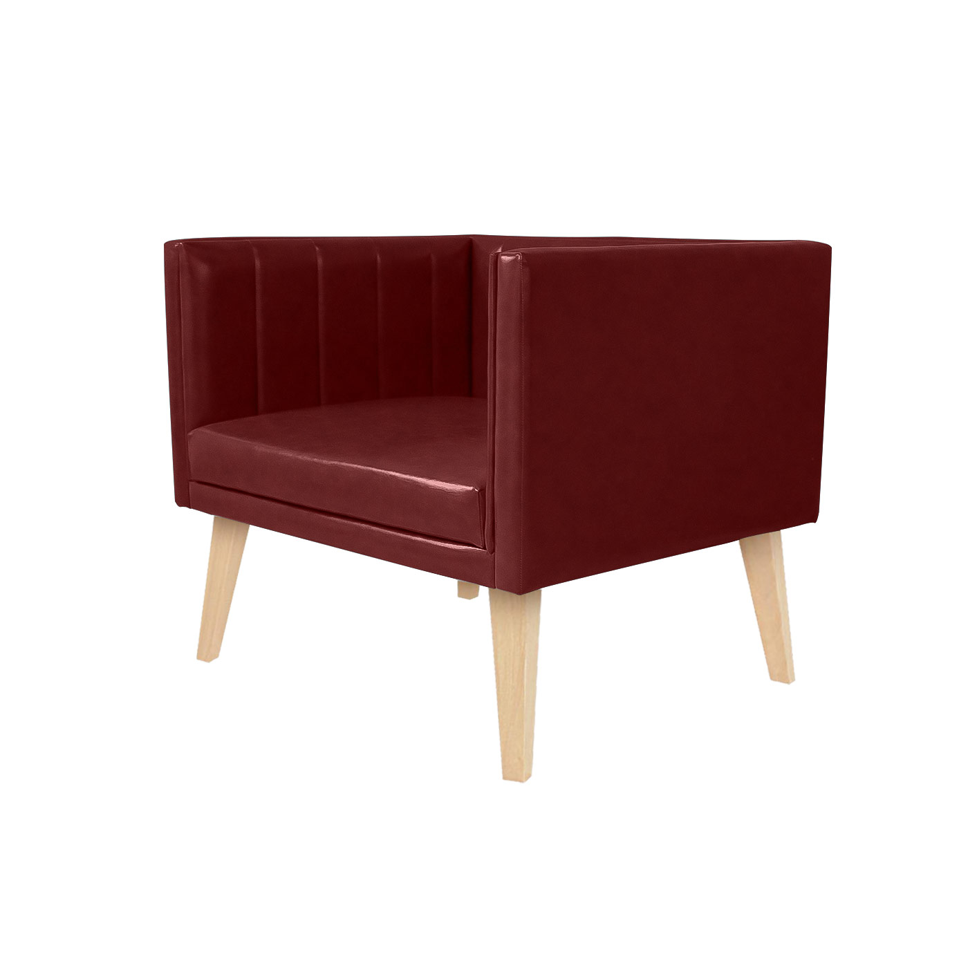 Melrose Textured Maroon Light Single Sofa
