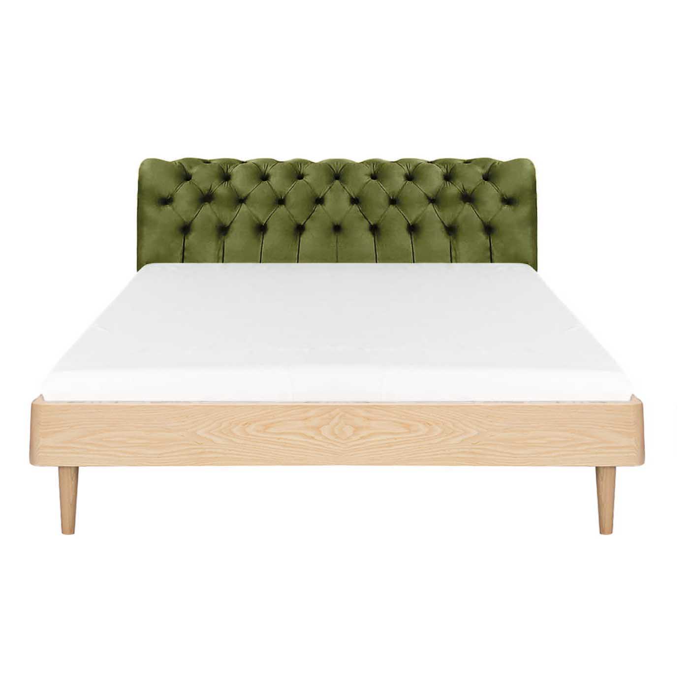 Chesterfield Olive Stitch Light King Bed