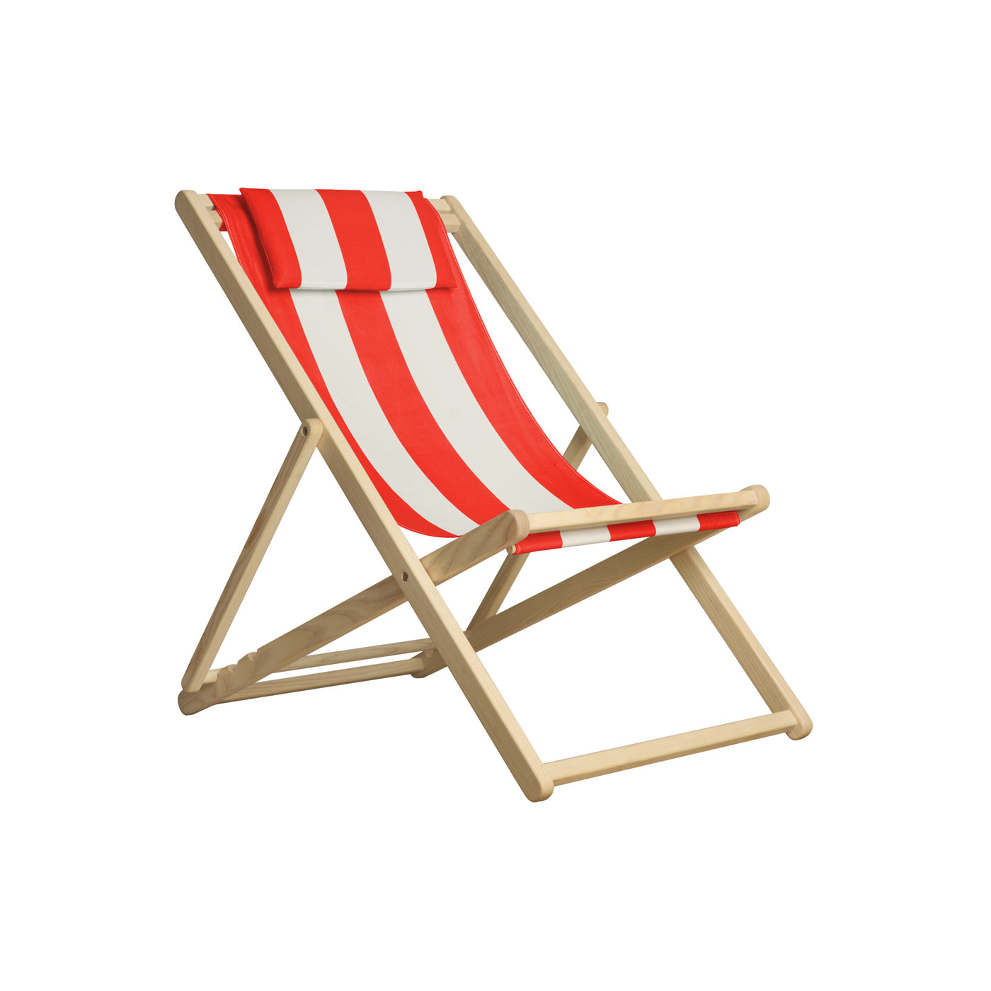 Palermo Red & White Striped Light Lounge Chair
