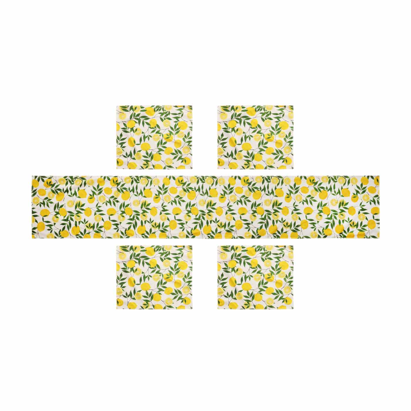 Palermo Sorrento Lemon Table Runner And Placemat Set