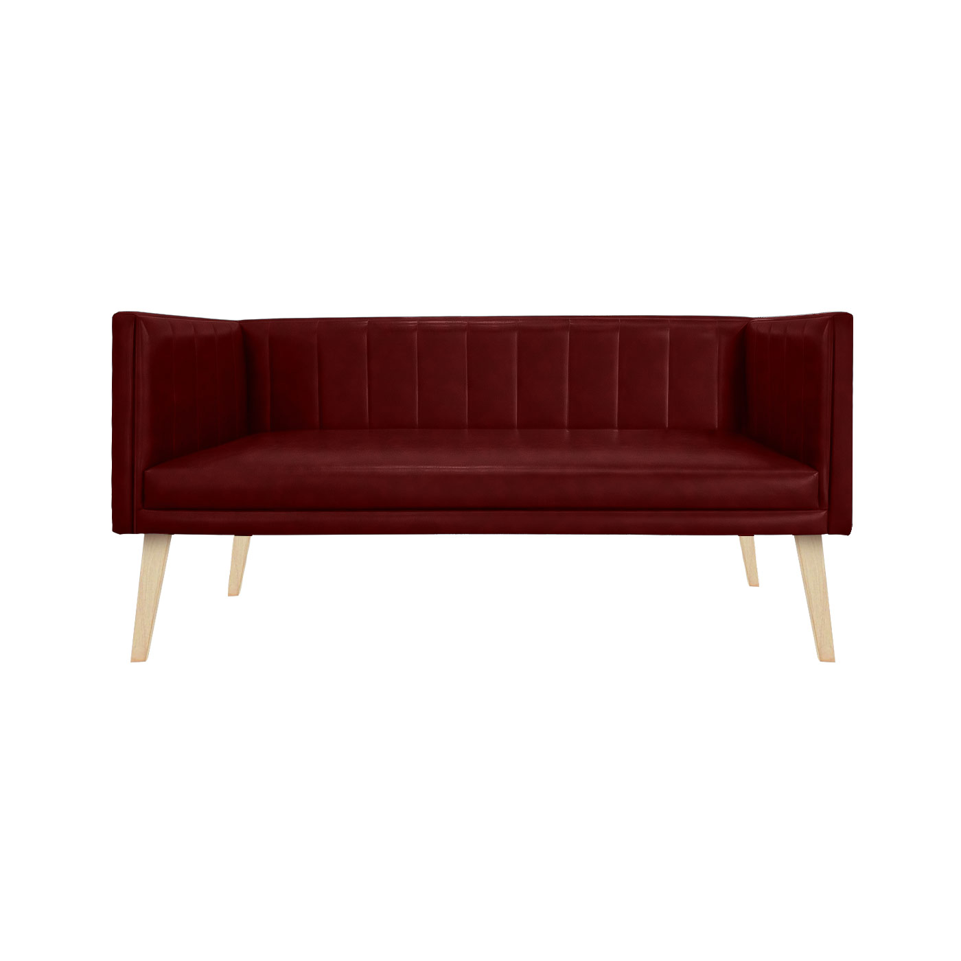 Melrose Textured Maroon Light Double Sofa
