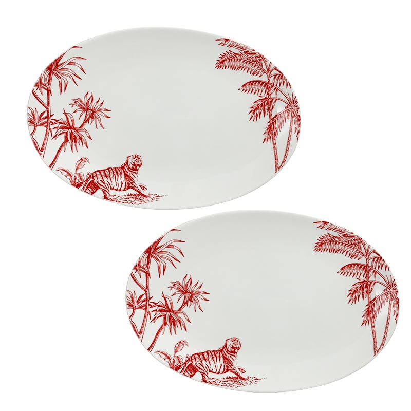 Tropisk Tiger Ceramic Dinner Set