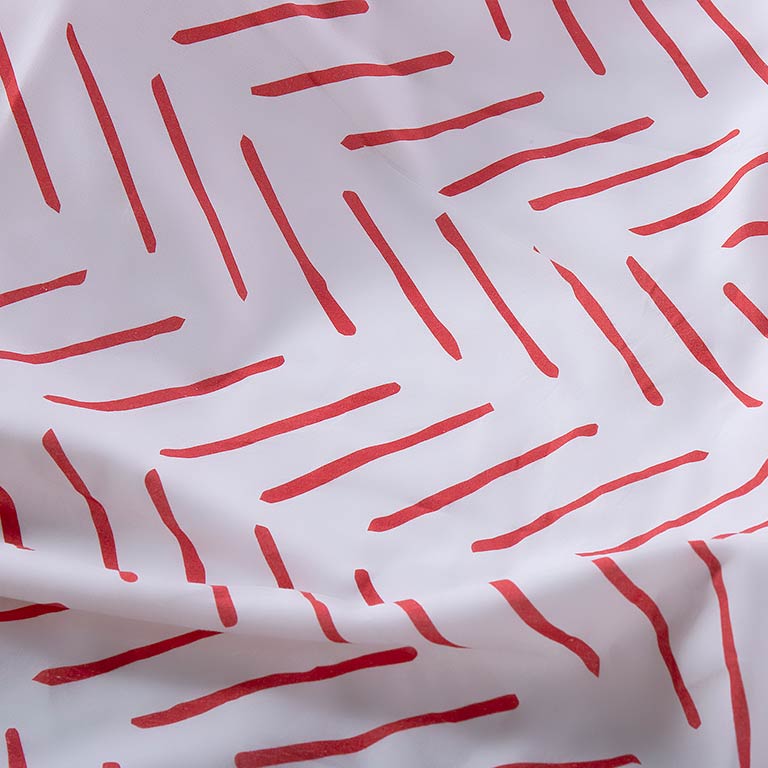 Red Striped Bed Sheet