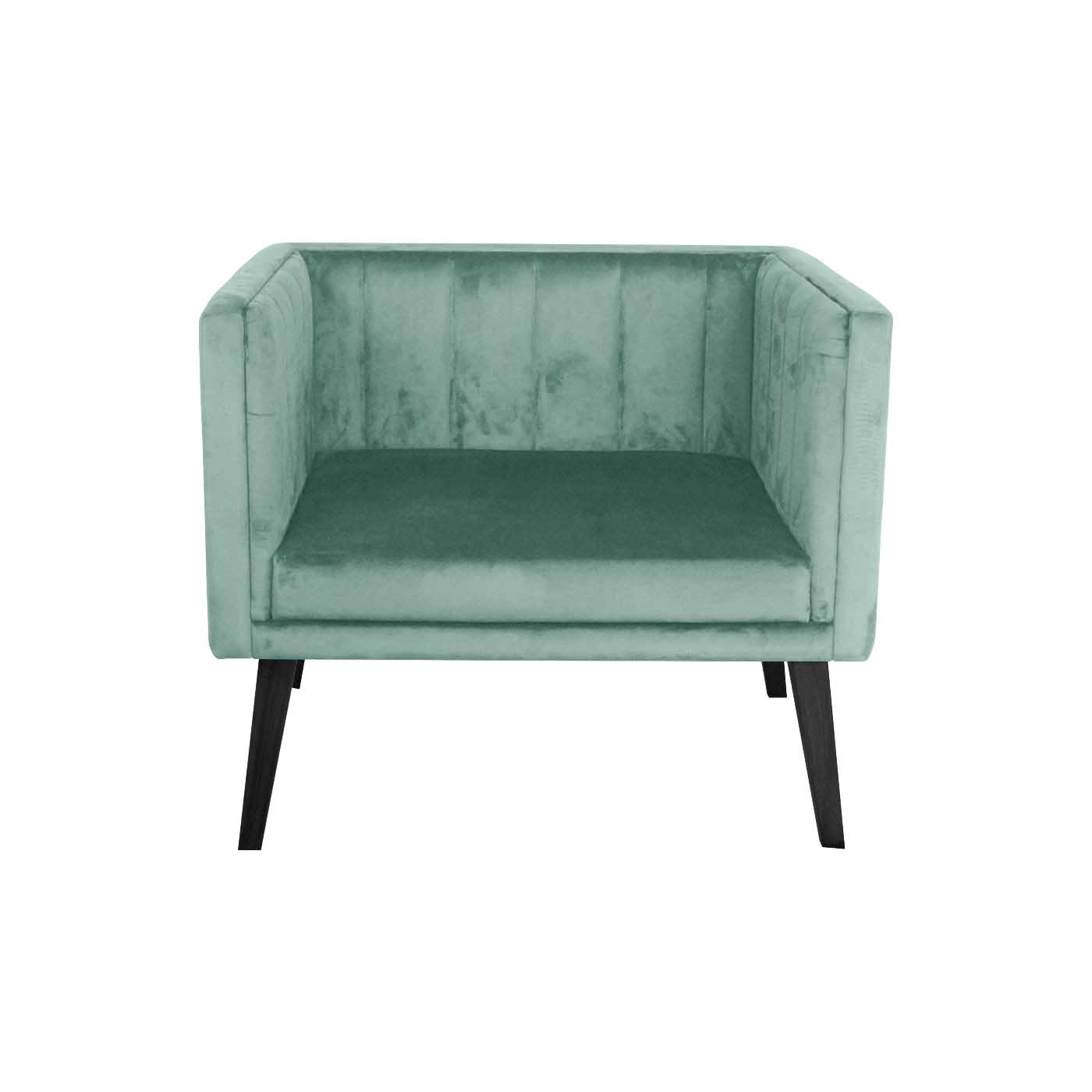 Melrose Aqua Green Black Single Sofa