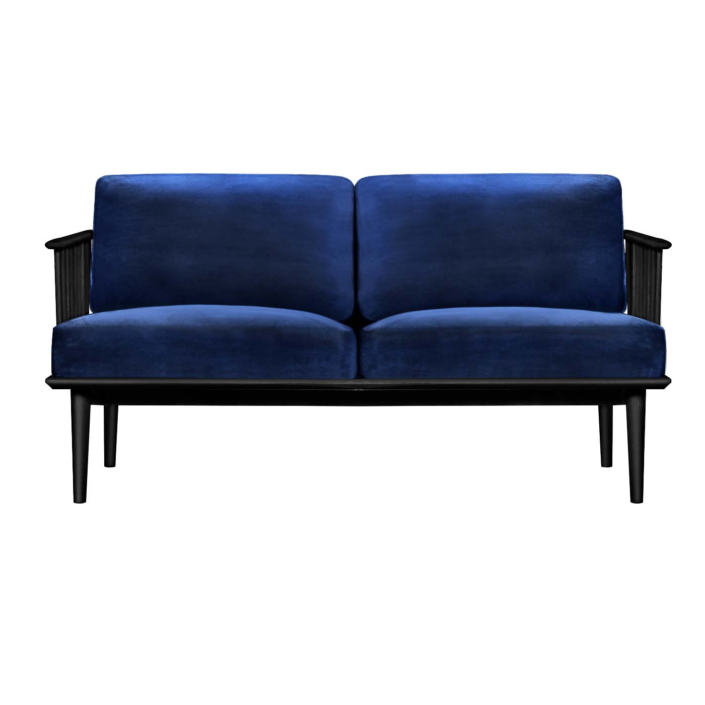 Jorasanko Dark Blue Black Double Sofa