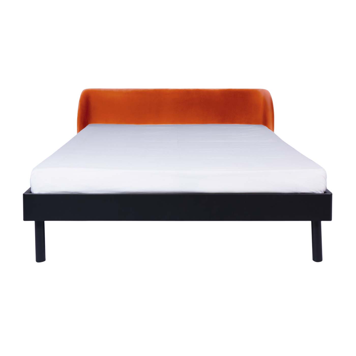 Navigli Orange Black Queen Bed