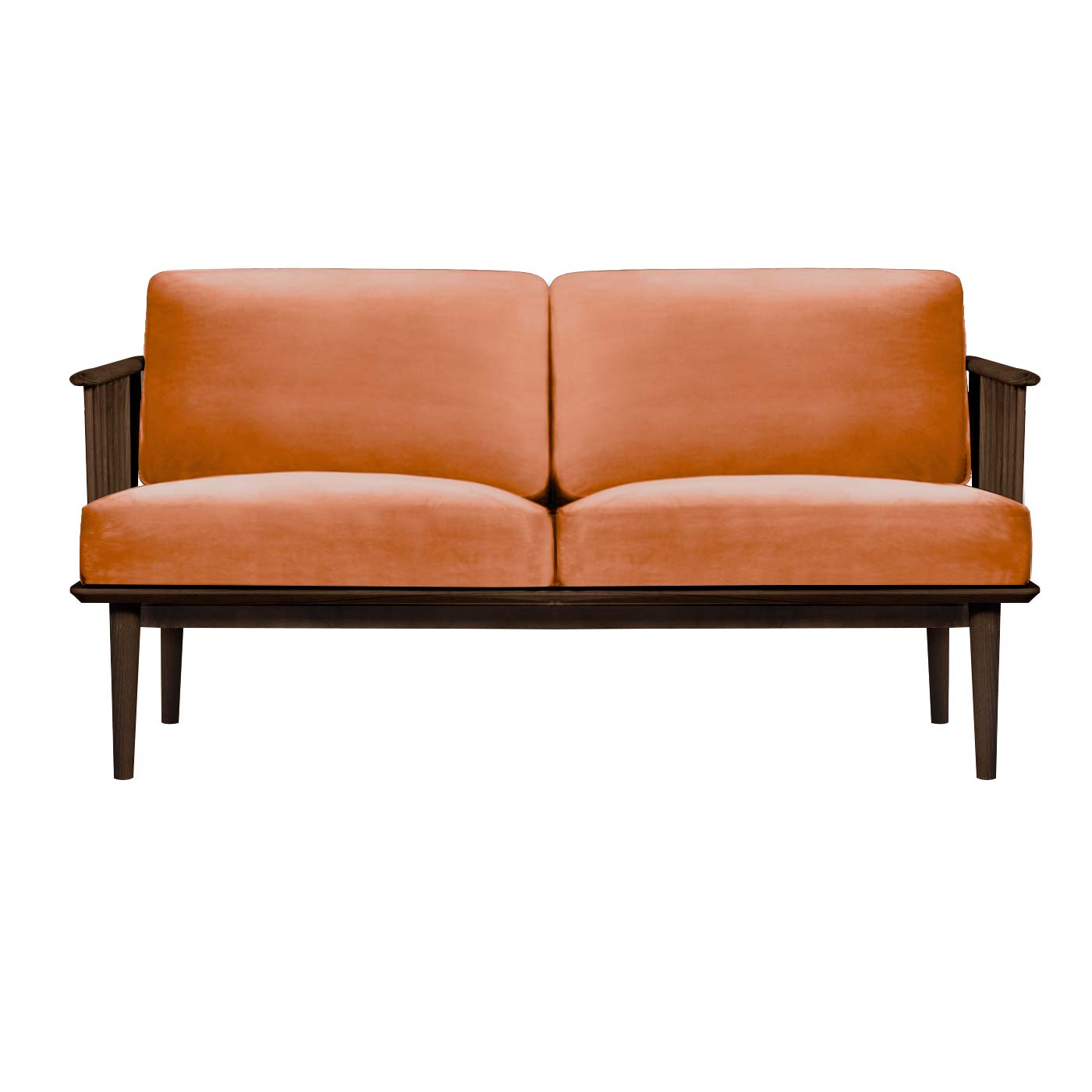 Jorasanko Orange Dark Double Sofa