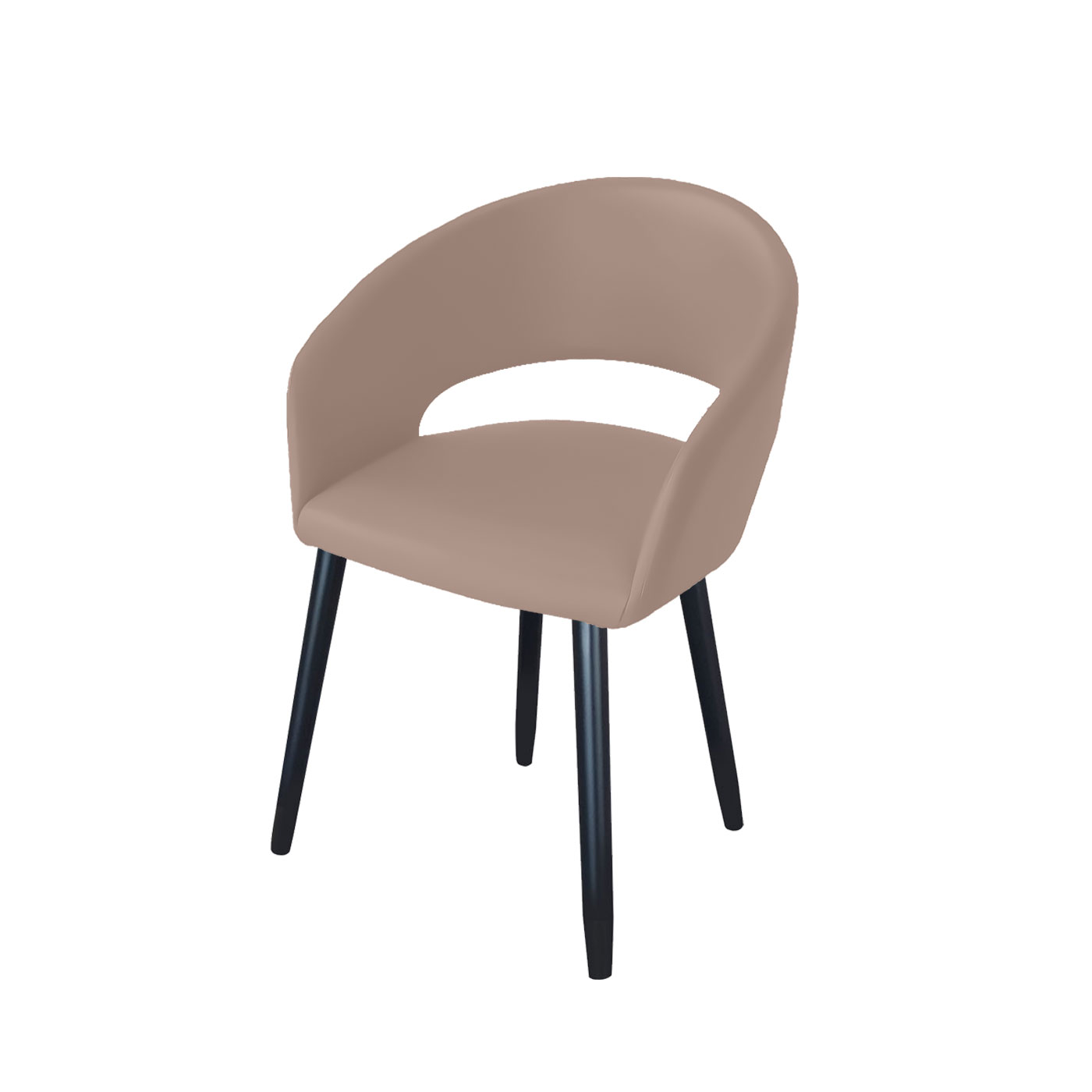 Ostrava Faux Leather Ebony Dining Chair