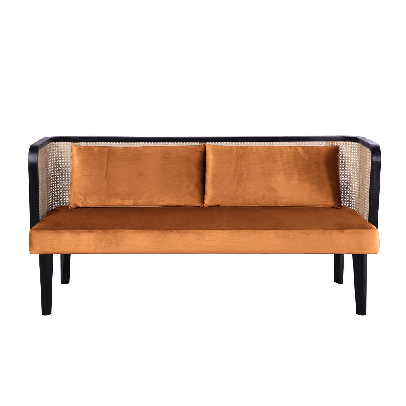 Ratargul Orange Black Double Sofa