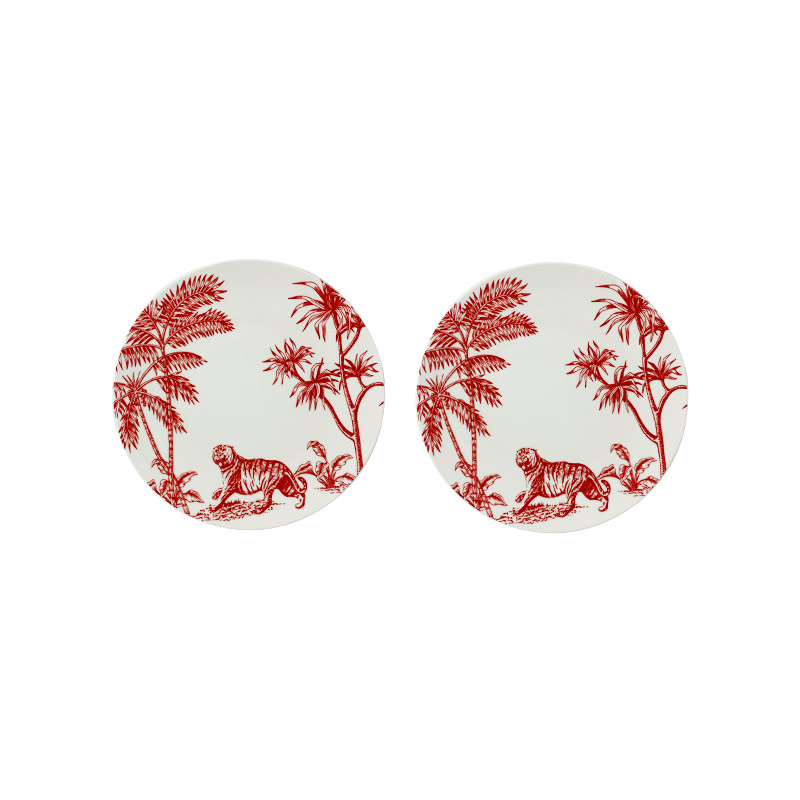 Tropisk Tiger Ceramic Dinner Set