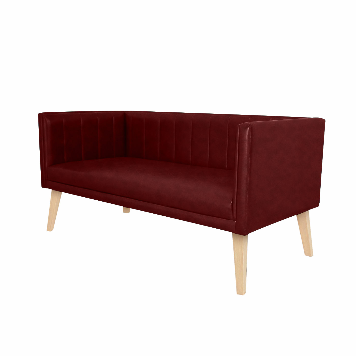 Melrose Faux Leather Light Double Sofa