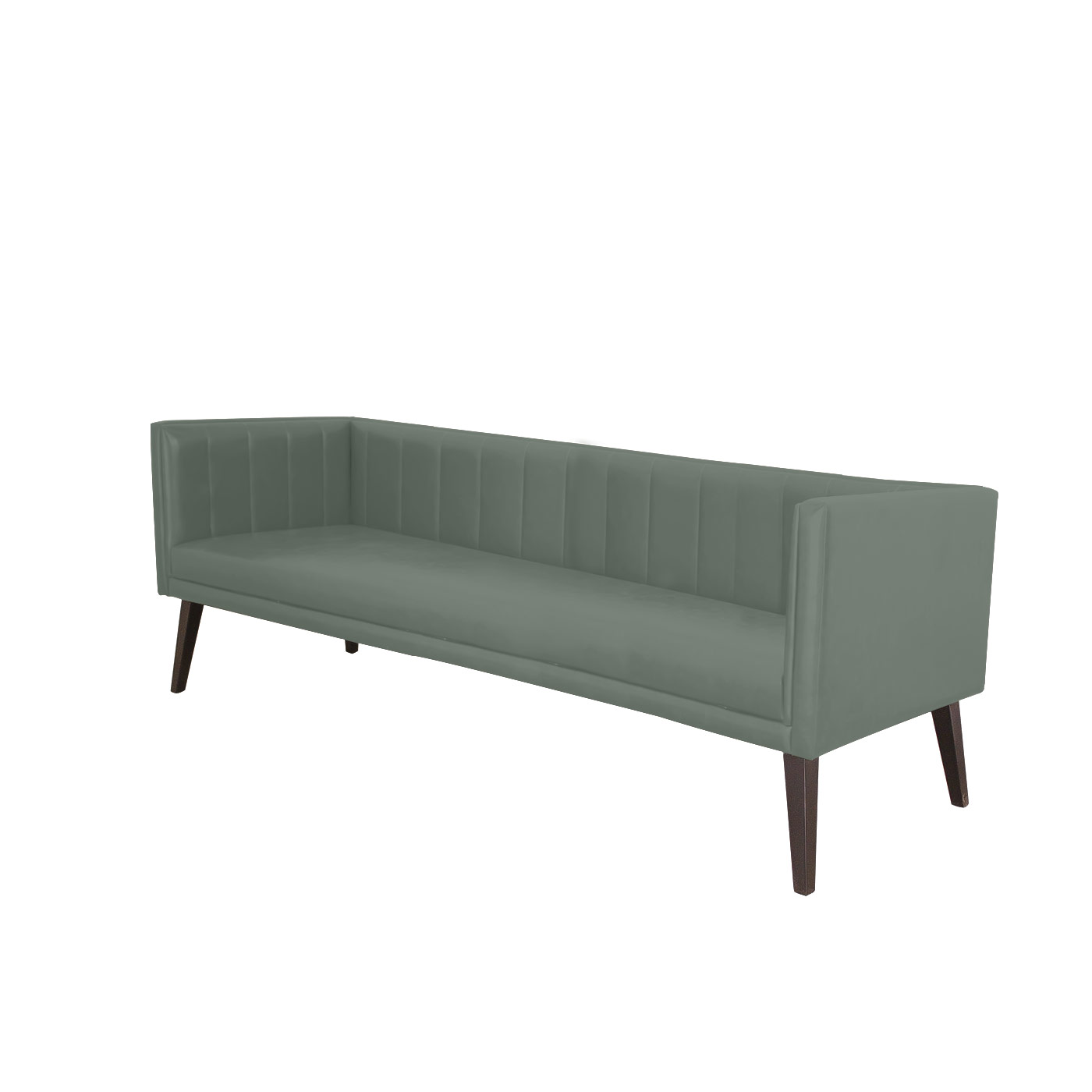 Melrose Faux Leather Dark Three Seater Sofa