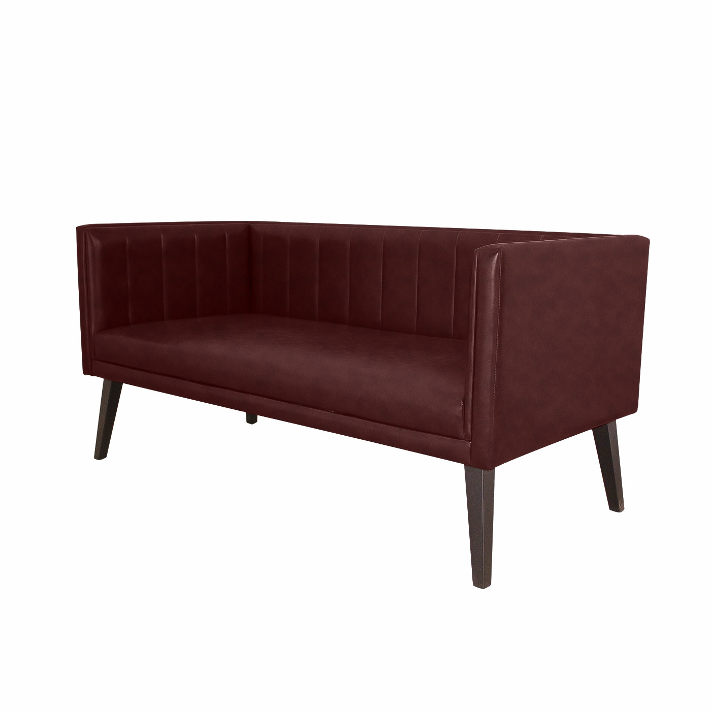 Melrose Faux Leather Dark Double Sofa