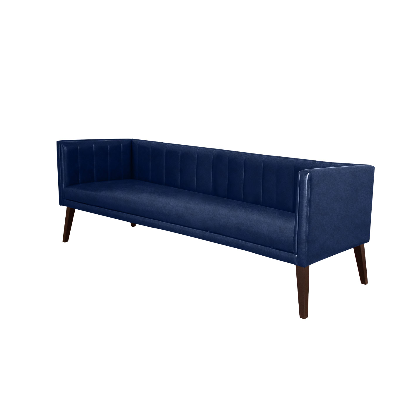 Melrose Faux Leather Dark Three Seater Sofa