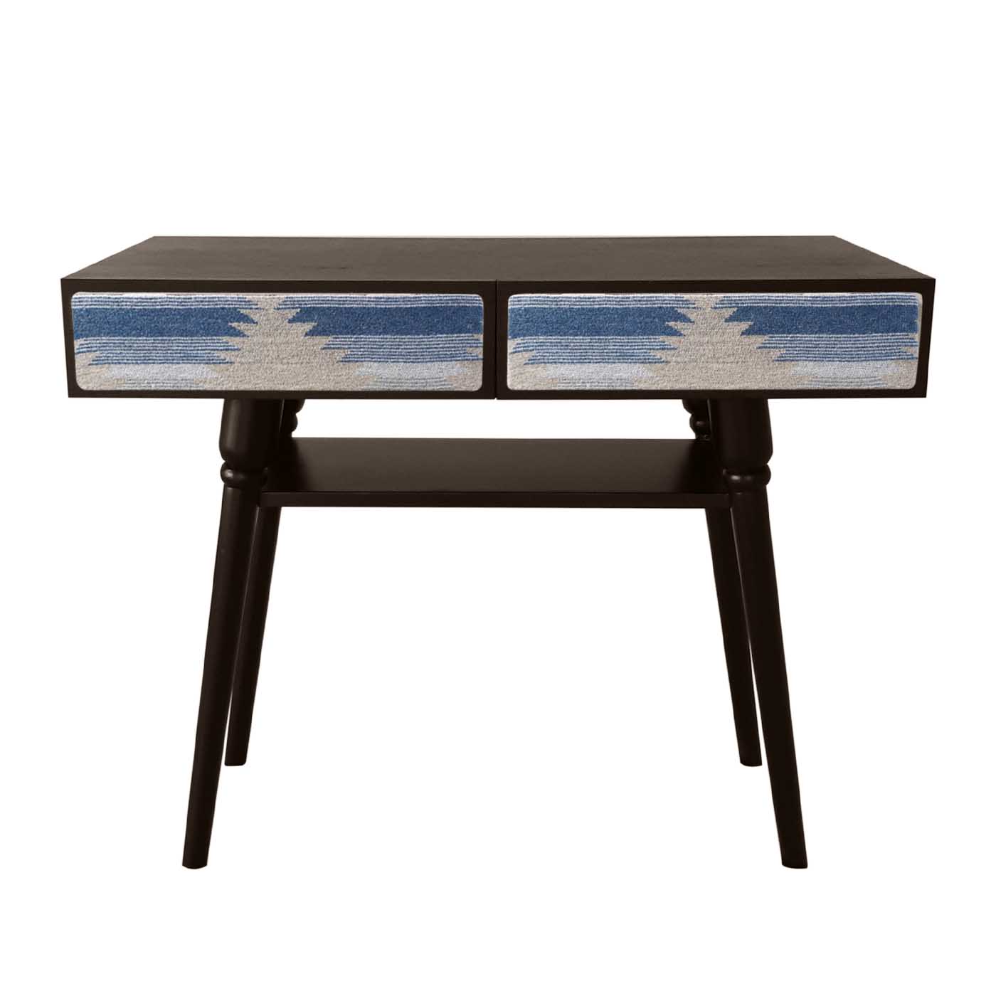 Nador Blue Patterned Dark Console Table