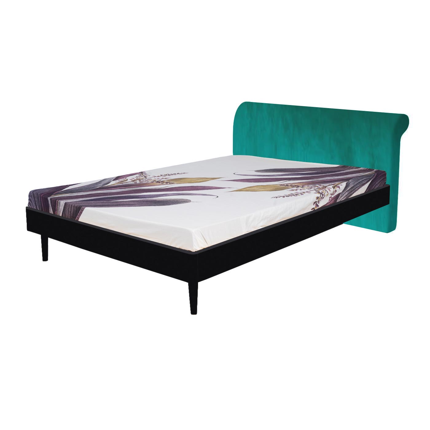 Pompeii  Ebony Queen Bed