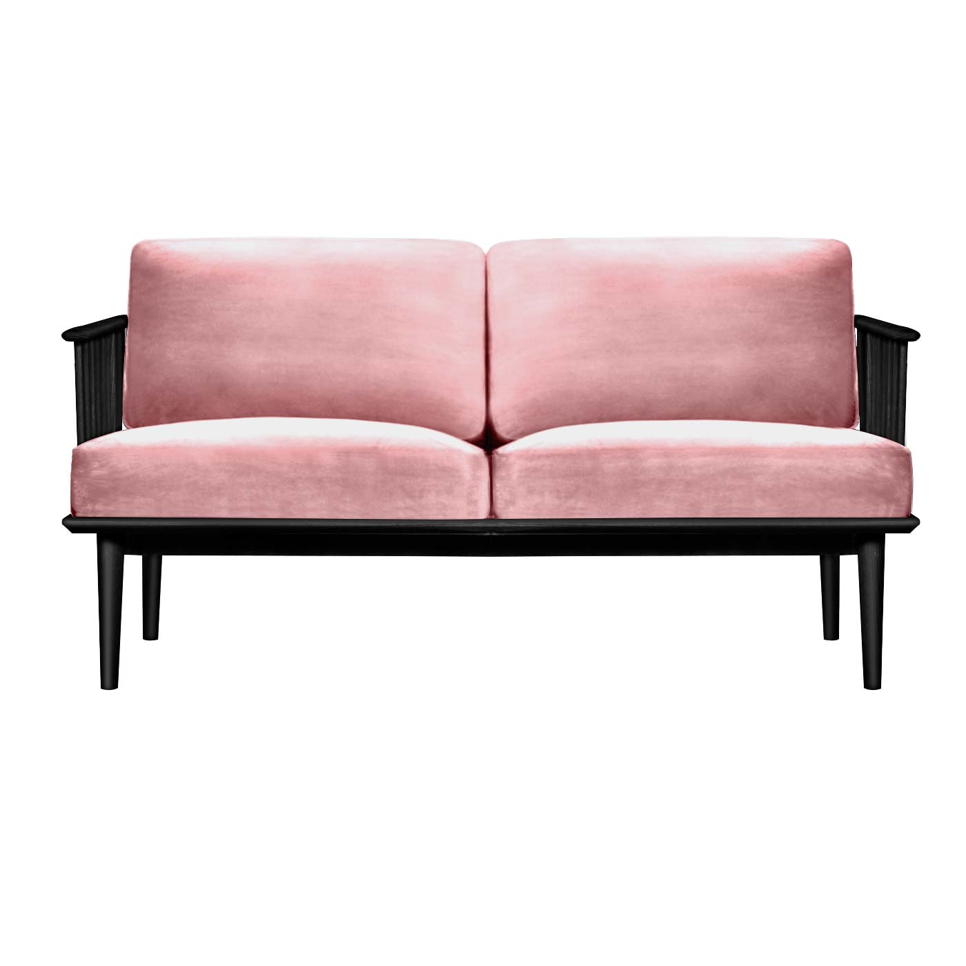 Jorasanko Pink Black Double Sofa