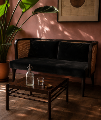 Ratargul Ebony Double Sofa