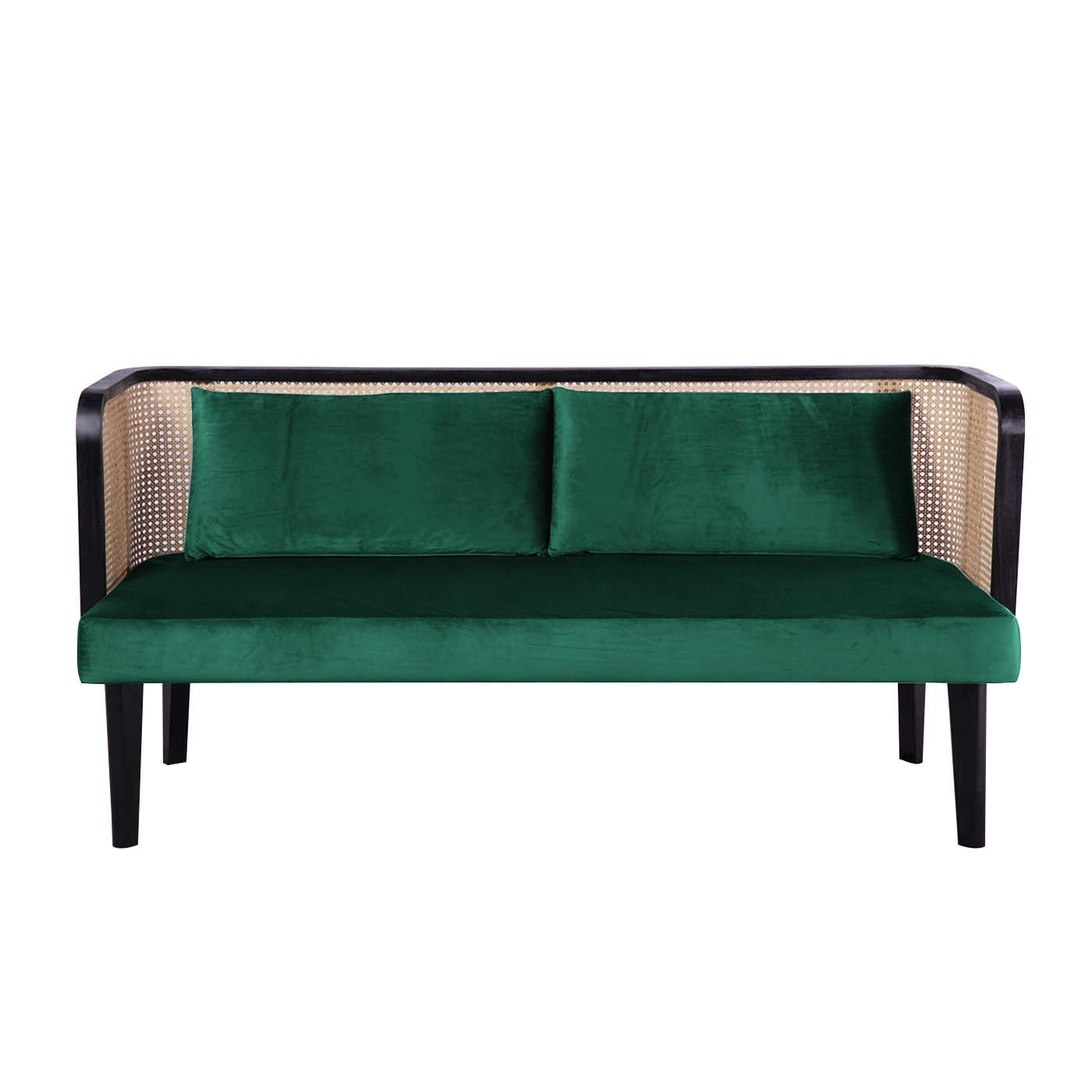 Ratargul Green Black Double Sofa