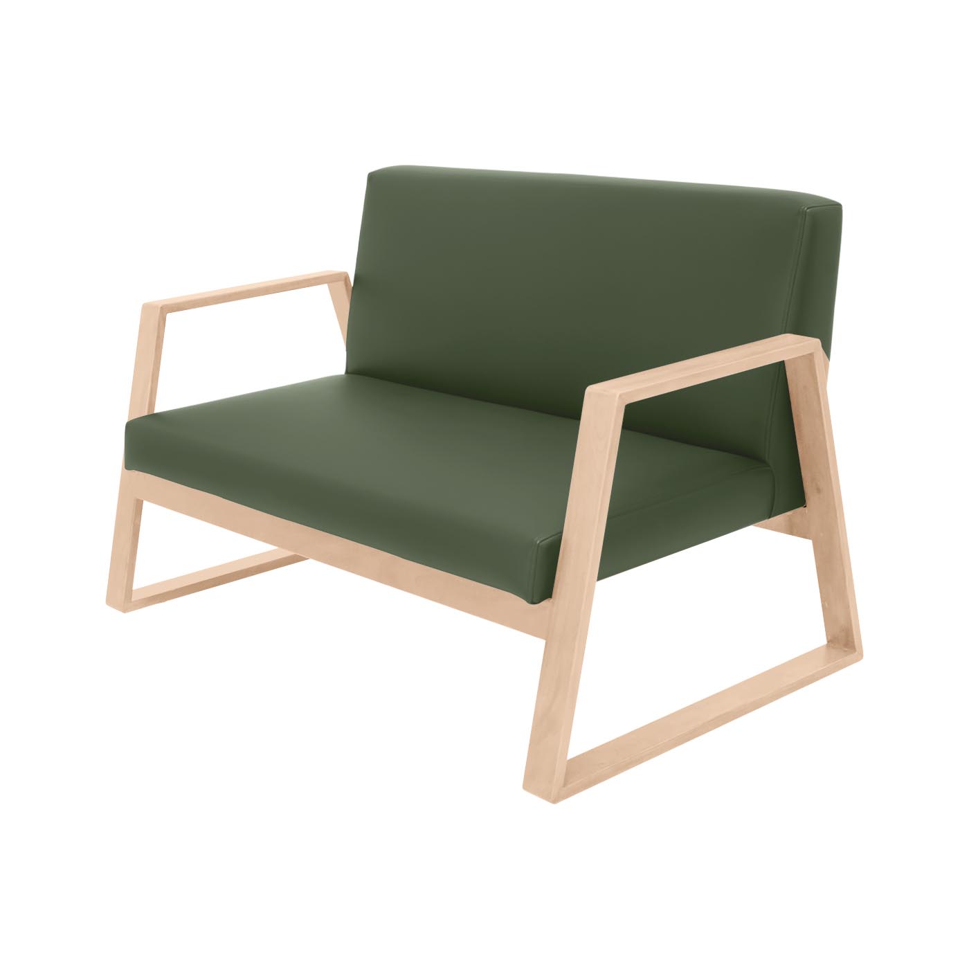 Muko Faux Leather Light Double Sofa