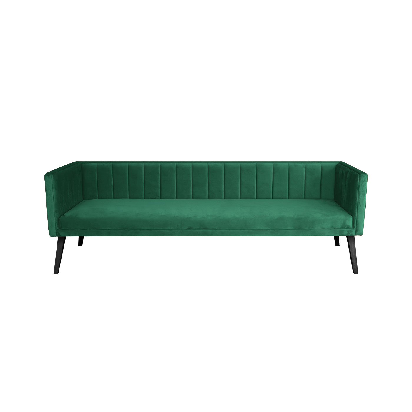 Melrose Green Black Three Seater Sofa