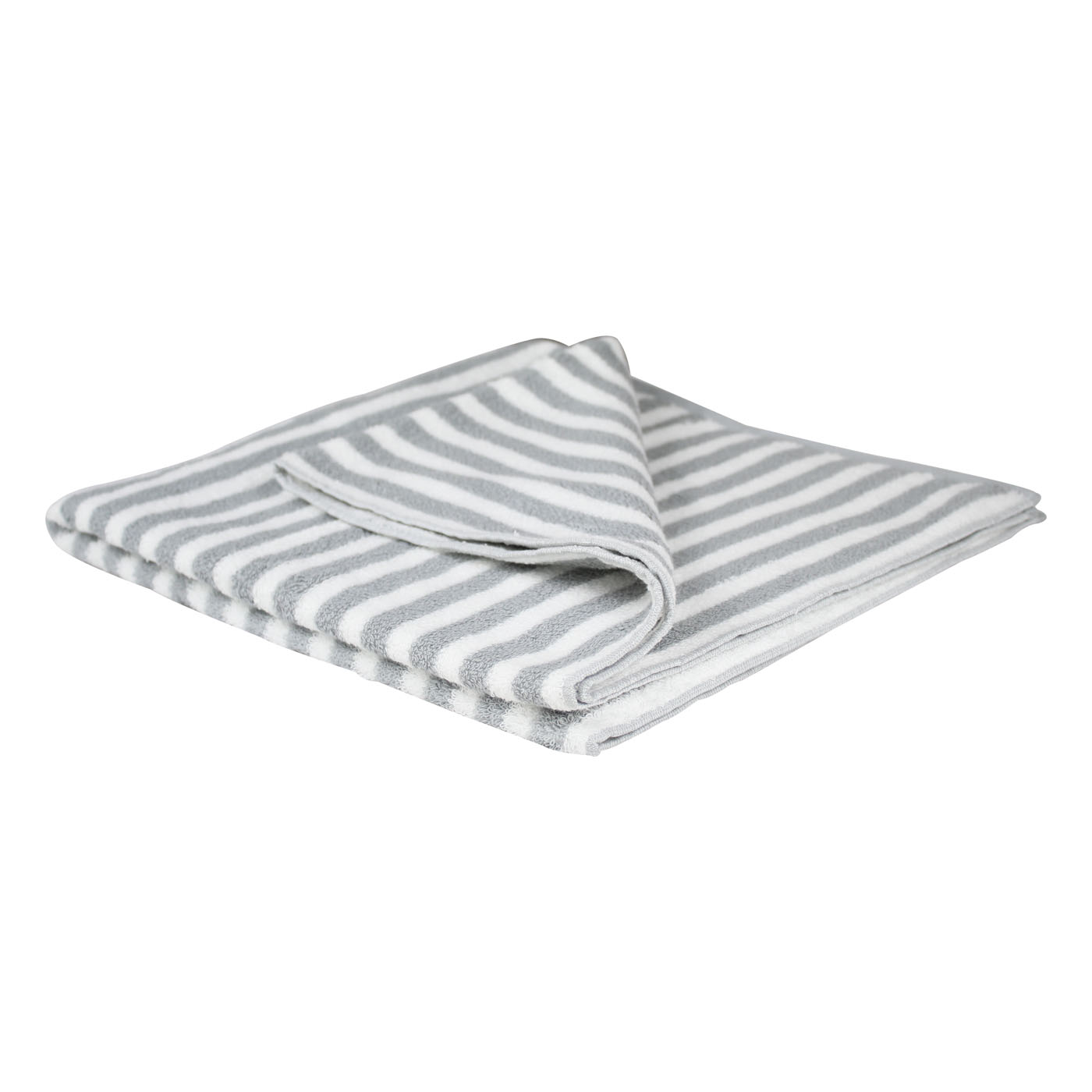 Toalla White And Light Grey Striped Beach Towel