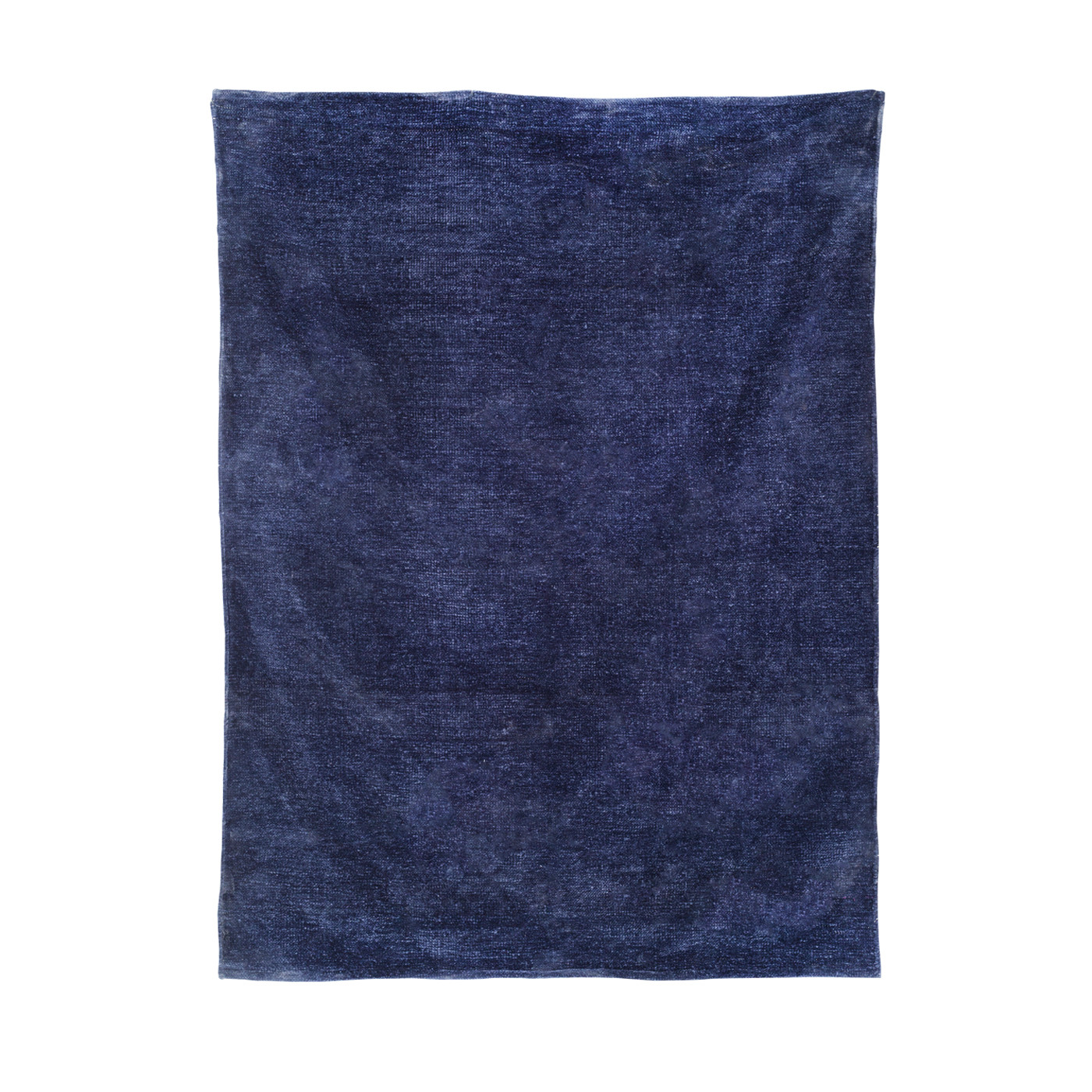 Satranji Blue Large Solid Woven Rug
