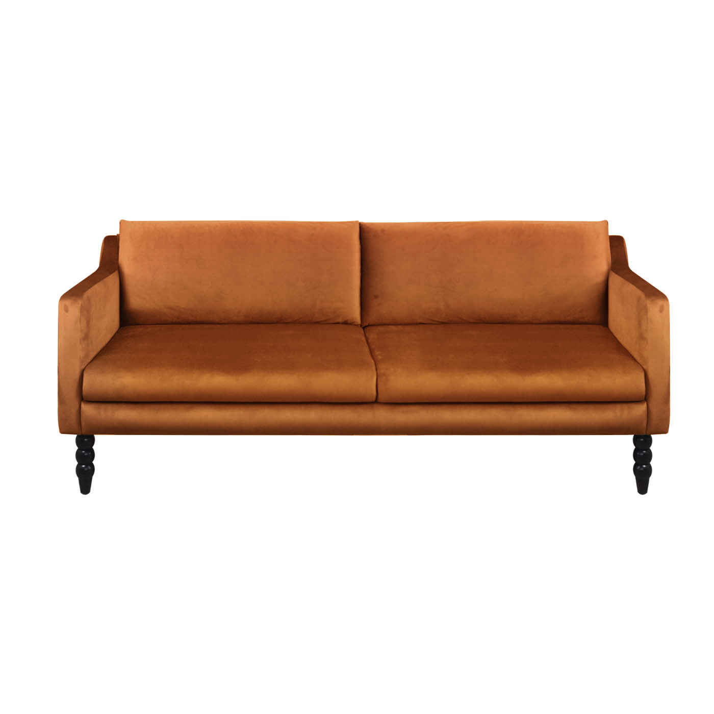 Knole Orange Black Double Sofa
