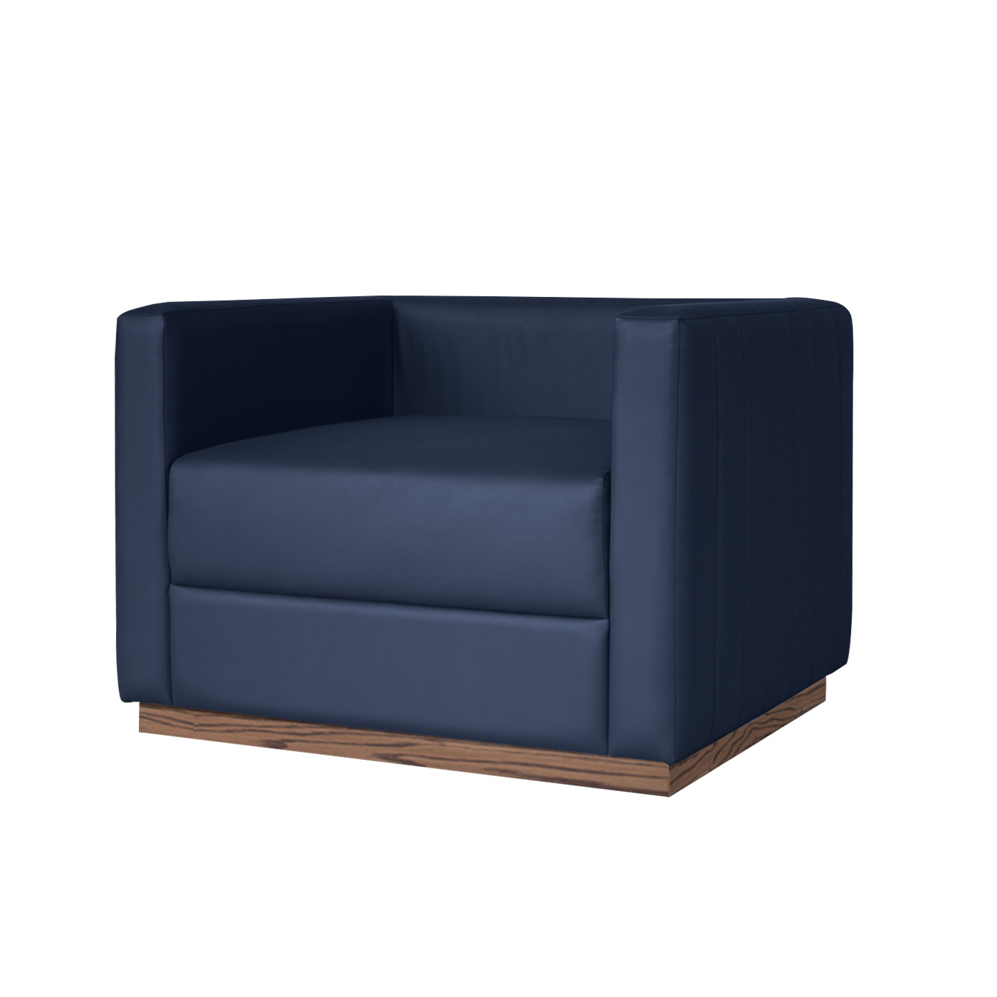 Asker Faux Leather Dark Single Sofa