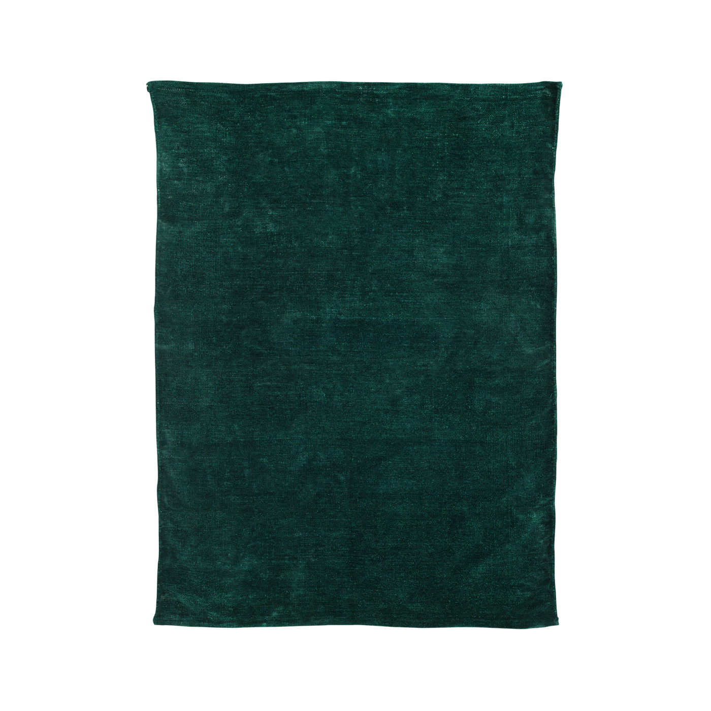Satranji Green Small Solid Woven Rug