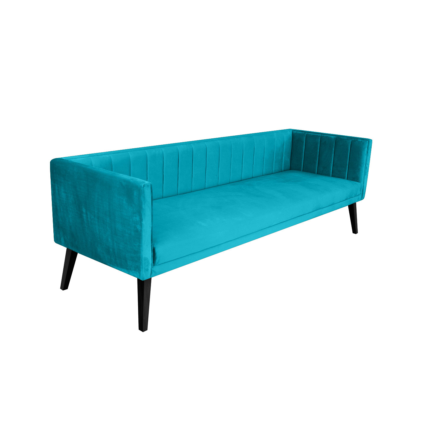 Melrose Turquoise Black Three Seater Sofa