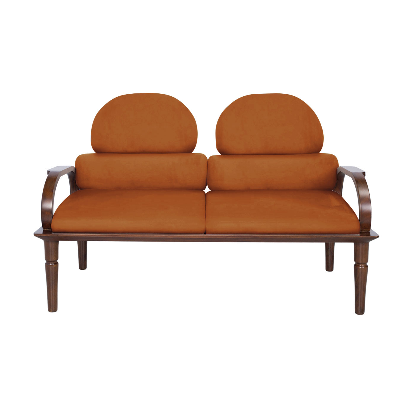 Sonargaon Orange Dark Double Sofa