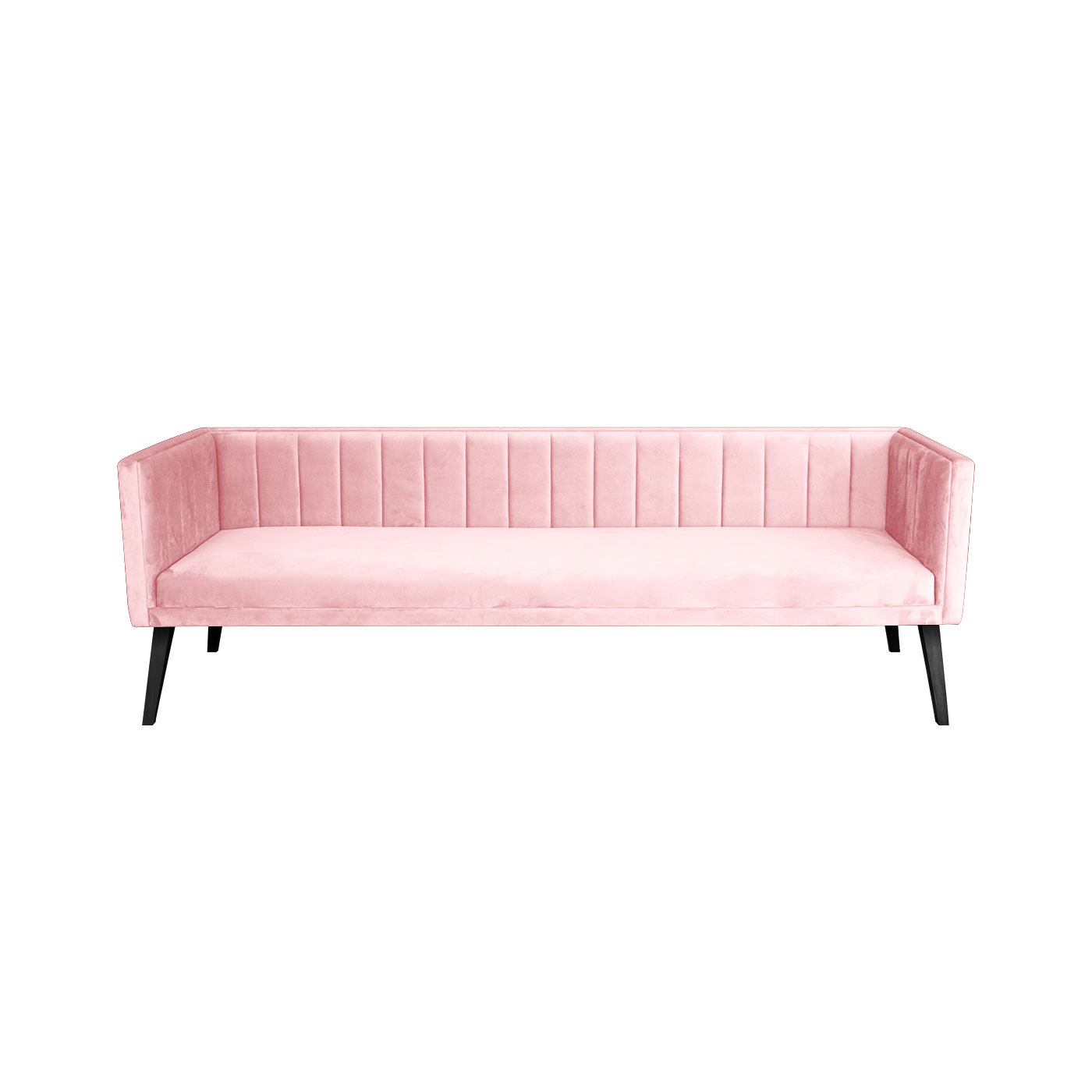 Melrose Pink Black Three Seater Sofa