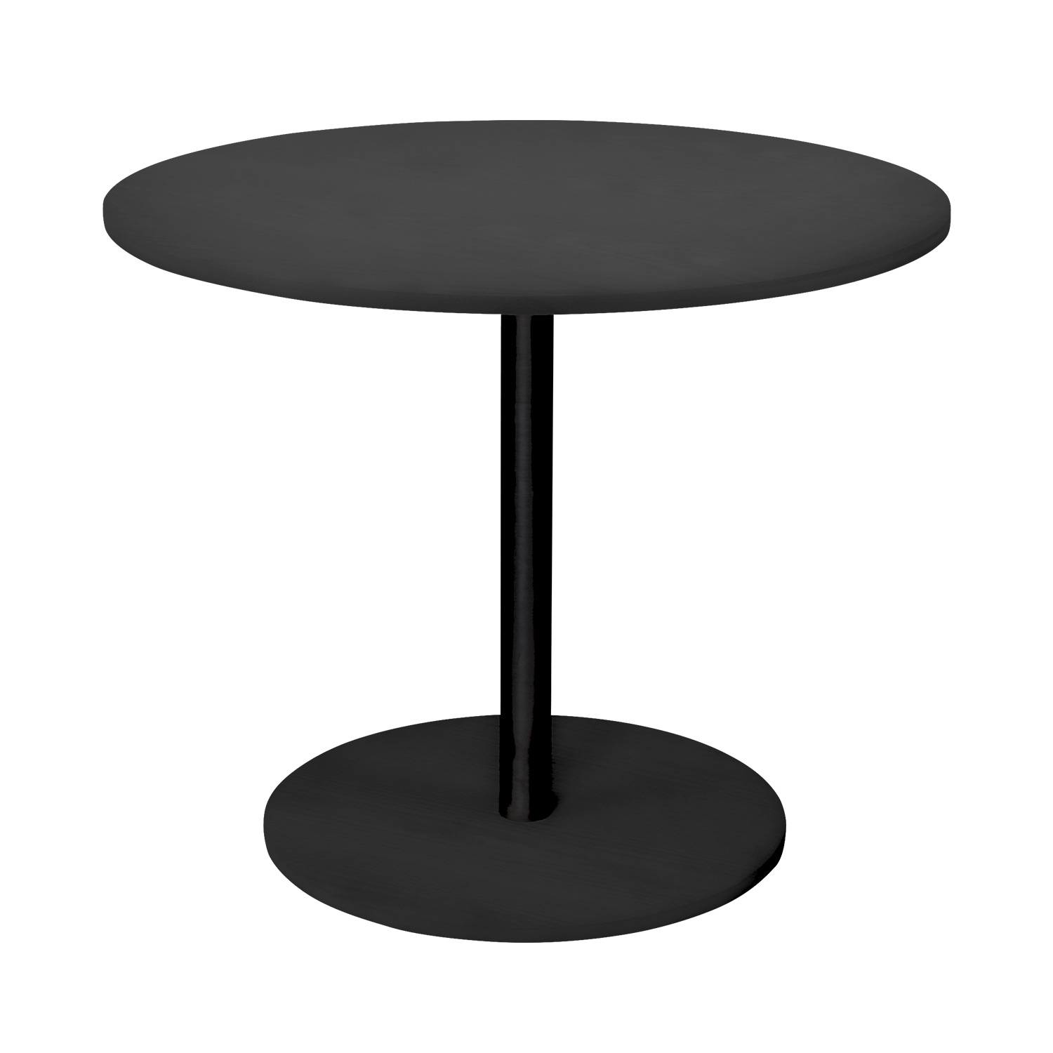 Tertre Black Single Stand Four Seater Dining Table